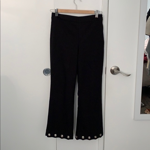 Zara Wide Leg Black Beaded Pants - Picture 1 of 4